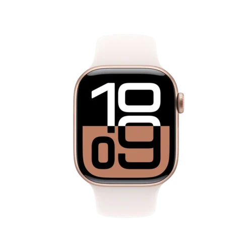 Store Display Unit - Apple Watch Series 10 (GPS + Cellular, 42mm) – Rose Gold Aluminum Case with light blush Sport Band (S/M). Fitness Tracking, ECG App, Always-On Retina Display, Water Resistant. 3N492HN/A